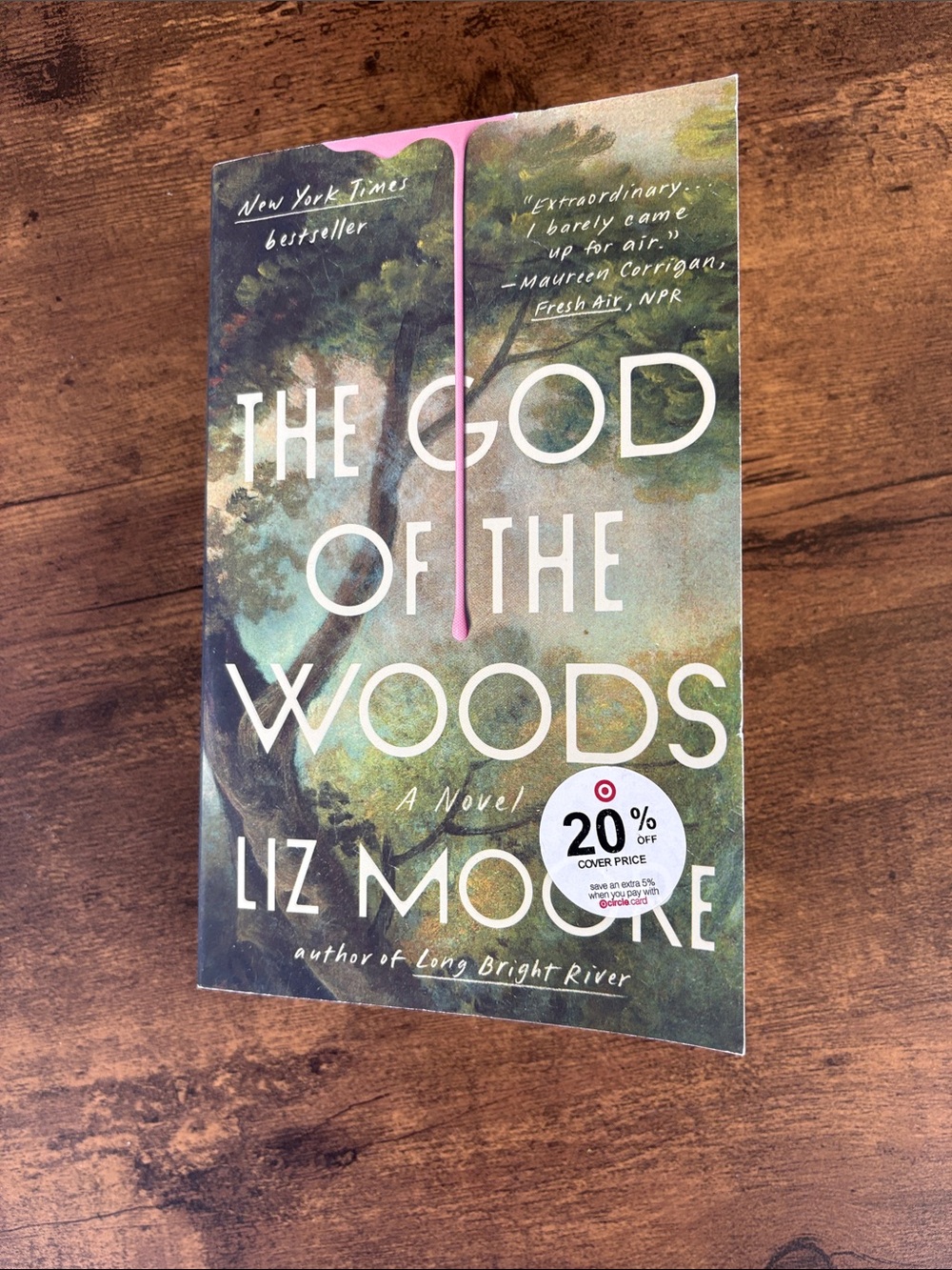 The God of the Woods — Liz Moore (Back Cover) Green & Brown Book